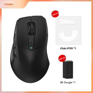 Chuột Chơi Game Không Dây KYSONA Uranus PR0 Siêu Nhẹ 54g Cảm Biến PAW3395 26000 DPI Tốc Độ Lấy Mẫu 8000Hz Thiết Kế Công Thái Học Ba Chế Độ Dành Cho PC