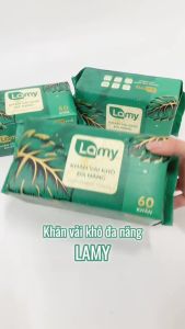 TỔNG KHO_Combo 03 gói khăn vải khô đa năng Lamy gói 60 tờ dùng thay thế khăn mặt tẩy trang khăn lau cho bé