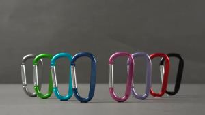 Small D-Shaped Carabiner Keychain Multifunctional Spring Snap Hook Key Ring Clip for Outdoor Camping Daily EDC Carry Accessor