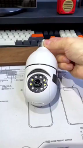 V380 PRO Q16S 2MP CCTV Camera WiFi Wireless Indoor cctv camera connect cellphone Auto Tracking 360° rotation 3D Panoramic Security 1080P two way audio Voice Bulb PTZ IP Camera 10M Night Vision CCTV With E27 Standard Lamp Holder