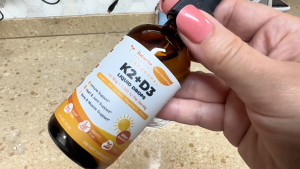 Totaria Liposomal Vitamin K2 + D3 Liquid Drops 5000 IU & 200mcg with Calcium Magnesium Zinc MCT Oil & Omega-3 - Bone & Immune Support