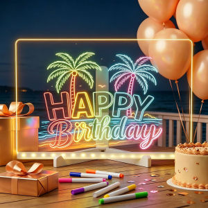 Creative rewording message board with transparent drawing board 7 colored pens suitable for school displays and home desks
