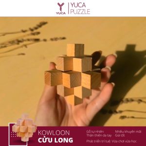 Đồ chơi khóa gỗ Kowloon Yuca Puzzle - Cửu long Thử thách giải đố thông minh Hack não Trí tuệ Đồ chơi Tư duy Xếp hình 3D