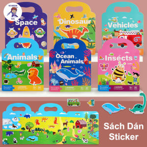 Đồ Chơi Thủ Công Sách Sticker Khủng Long / Phi Hành Gia / Sư Tử - Thủ Công DIY Sáng Tạo Cho Bé