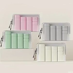 6pcs ชุดบรรจุขวดสําหรับการเดินทาง เหมาะสําหรับการใส่โทนเนอร์โลชั่นฯลฯ เหมาะสำหรับการเดินทางกลางแจ้ง