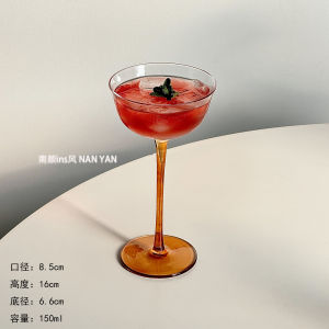 แก้วชิ้นเล็กทรงสูงสไตล์ย้อนยุค แก้วชิ้นเล็กสำหรับผสมเครื่องดื่มแอลกอฮอล์ แก้วชิ้นเล็กสำหรับใส่แชมเปญและไวน์ขาว