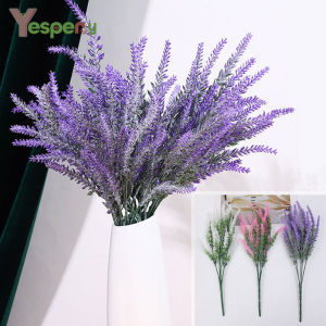 YESPERY A Bunch of Provence Lavender Plastic Artificial Flowers False Plants Wedding Home Decoration Christmas Table Decoration