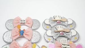 Disney Ratatouille Hairband Girl Spoon Sequins Bow Hair Accessories Women Pixar Mouse Chef Remy Ears Headbands for Kids Carnival
