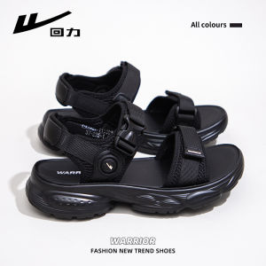 Warrior | รองเท้าแตะผู้หญิง Warri ฤดูร้อนปี 2025 รองเท้าแตะชายหาดแบบสวมสบายพื้นหนา รองเท้าแตะส้นแบนแบบลำลองสำหรับใส่ไปเที่ยวชายหาด