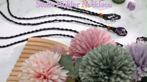 Necklace Cord Empty Stone Netted Cage for Stone Necklace DIY Accessories