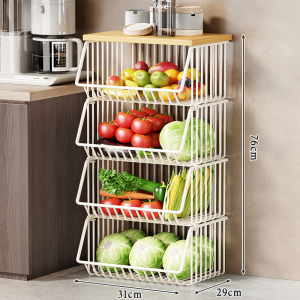 evesigar | Multifunction Large Capacity Mobile Fruit and Vegetable Storage Rack