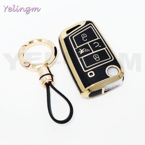 4 Buttons Car Key Case Cover Shell For VW Volkswagen Golf 7 MK7 Tiguan MK2 For Seat Ateca Leon FR Ibiza For Skoda Octavia