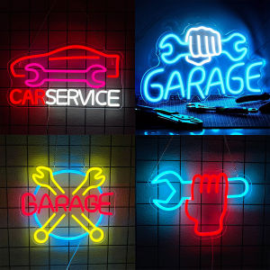 Garage Neon Sign For Wall DecorLed Neon Light For Man Cave Car Room Auto Repair Shop Car Enthusiast PartyCar Repair Shop