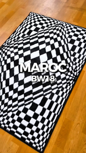 MAROC Karpet Lantai 100x150 Monokrom BW18