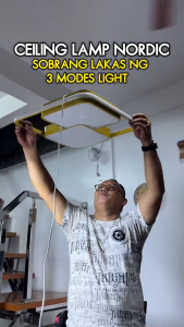 【COD 5 Years Warranty】Nordic Creative Ceiling Lights 80W Led Tricolor Dimmable Chandelier ceiling light Modern Minimalist Design Chandelier Ceiling Lights Surface Mounted for Bedroom Living Room Corridor Dining Room Balcony house sala Light home decor