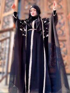 Abaya Bordir Modern Desain Terbaru & Set Aksesoris Viral