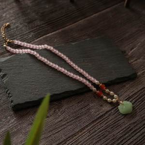 New Chinese Style Long Beiyun Collar Ancient Style Han Chinese Clothing Horse-Face Skirt Accessories Ming Tassel Pendant Longevity Lock Pendant