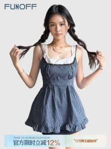 Áo Ba Lỗ Kẻ Caro Phong Cách Pháp FUNOFF Dành Cho Nữ Áo Ba Lỗ Ren Viền Áo Ba Lỗ Thời Trang Mùa Hè Áo Ba Lỗ Cổ Tròn Áo Ba Lỗ Thường Ngày