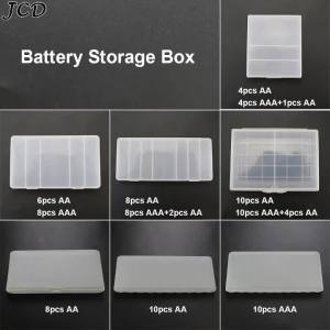 JCD 4/6/8/10 Slots Plastic Hard Container Case Battery Storage Box For AAA / AA Battery Organizer Accessories