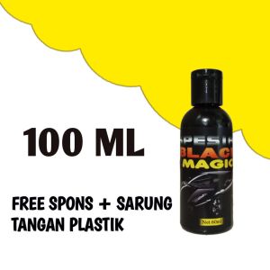 Spesial Black Magic Cairan Penghitam Body Kasar Dashboard Motor Dan Mobil Permanen Free Spon Sarung Tangan Ukuran 100 ML