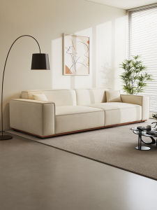Creamy Cat-resistant Fabric Sofa For Small Spaces