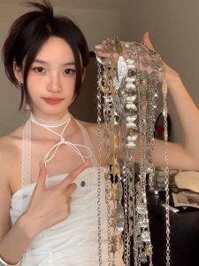 Bohemian Metal Waist Chain Womens Niche Design Sensation Ethnic Style Butterfly Waist Belt with Dress Chain Decoration