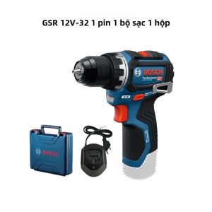 Bosch | Máy Khoan Không Dây Bosch Professional GSR 12V-32 Mô-men Xoắn Cao 32Nm Hai Tốc Độ Tay Cầm Hình Chữ T Pin Lithium-Ion Dụng Cụ Điện Đa Năng