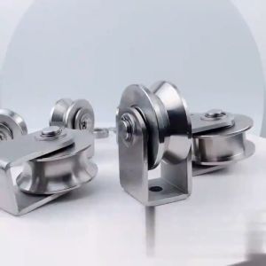 ALONZO 304 Stainless Steel Sliding Gate Roller Wheel Heavy Duty Gate Bearing For Sliding Gate v u Groove Roller