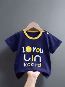 Áo Thun Cotton Tay Ngắn Cho Bé Trai Và Bé Gái Mùa Hè Thường Ngày Phong Cách Hàn Quốc in Họa Tiết Hoạt Hình