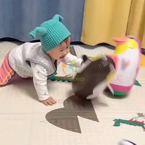Lật Đật bơm hơi hình Chim Cánh Cụt cực đáng yêu cho bé