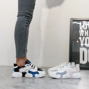 BISA COD 8803 Sepatu Sneakers Fashion Sport Wanita Import Sport Shoes Woman Heels 4cm Bahan kanvas