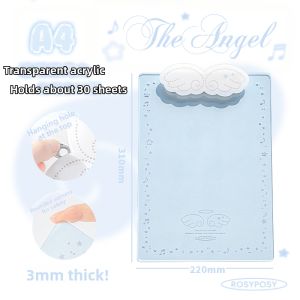 full girlish | High Aesthetics A4 File Folder Transparent Acrylic Writing Pad
