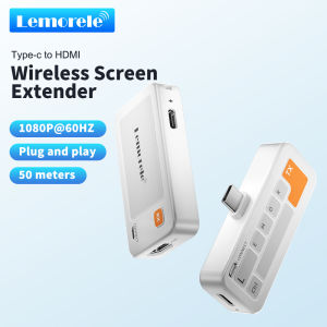Lemorele Type-C to HDMI Wireless Transmitter Receiver 1080P Video Transceiver Meeting/Teaching/Home Theater Wireless Extender