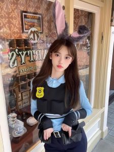 Zootopia Rabbit Police Officer Halloween Costume Adult JK Uniform Judy Cosplay Clothes Anime Game Convention Party Props