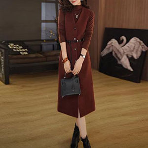 DAIXIANGFEIZI | Wool Blend Sleeveless Vest Dress Autumn Winter Mid-length