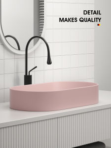 Fancy Morandi Pink Table Basin Wash Basin Ceramic Basin Wash Basin Bathroom Washbasin Hand Wash Dish