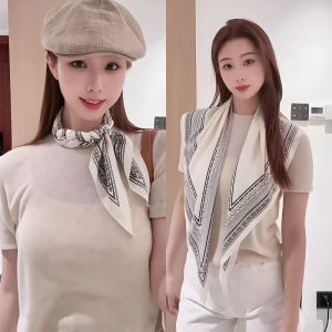 Khăn Choàng Lụa Mùa Hè Mỏng Kiểu Hạt Hạch Tam Giác Thanh Lịch Thời Trang Khăn Choàng Cổ Đa Năng Chống Nắng Chống Lạnh