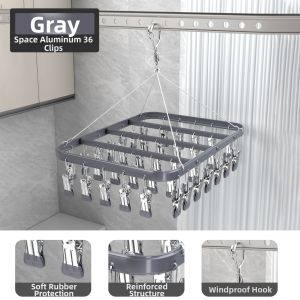 Multifunctional Clothes Drying Rack Windproof