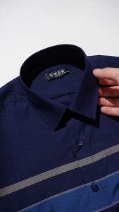 OWEN - Áo sơ mi dài tay Slim Fit AS220931D màu Navy chất liệu Cafe