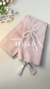 NURBANU KERUDUNG - Hijab Paris Pita Premium Katun Segi Empat dengan Payet Bordir dan Tasel Terbaru - Nyaman
