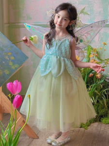 Green Fairy Princess Cosplay Dress for Birthday Party
