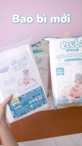Thùng 32 túi khăn vải khô đa năng cao cấp an toàn cho bé Ecowipes túi 270 tờ 345g không mùi mềm dai thấm hút tốt