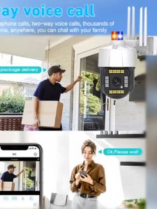 Full HD CCTV Camera V380 Pro Outdoor Waterproof Camera 5MP 360 PTZ Camera Night Vision Audio Camera