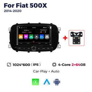 Wireless CarPlay Android Auto Car Radio Stereo for Fiat 500X 2014 - 2020 Multimidia Player GPS Navigation Head Unit Autoradio FM