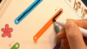 BW-M386 Mainan Edukasi Menggambar Latihan Menulis Titik Dapat Dihapus Buku Set Tracing Workbook