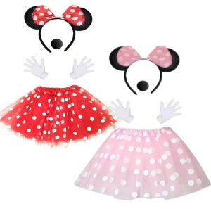 Women Mouse Costume Mouse Tutu Skirt Headband with Mouse Ears Gloves Nose Bow Tie Bow Carnival Costume Women Carnival Theme