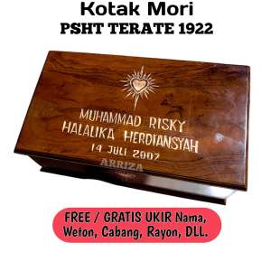 TERMURAH! Kotak Mori Psht Kayu Jati Motif Ukir Nama Love Bersinar Psht Terbaru (Free Ukir Nama) / Tempat Penyimpanan Sabuk Mori Sh Terate 1922 / Psht / Tempat Kotak Penyimpanan Mori Kayu Jati Psht / Kotak Mori Psht Aesthetic / Kotak Mori Psht Anti Rayap