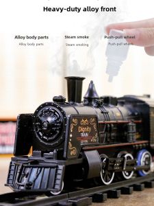 Artificial Electric Classical Model Toy High-Speed Train Retro Steam Toy Big Adventure Rail Car Kids