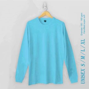 FASHION KAOS POLOS PANJANG PRIA WANITA ATASAN PAKAIAN LONGSLEEV BAJU POLOS PANJANG COTTON COMBED