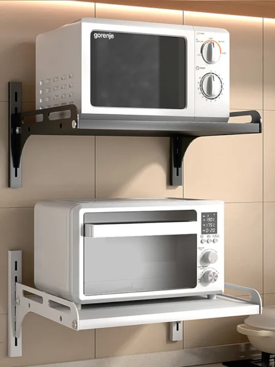 Kitchen Microwave Oven Rack Wall-Mounted Oven Storage Rice Cooker ...